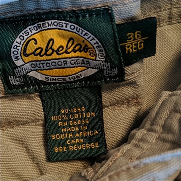 Donated cabela’s Khaki 7 pocket hiker pants 36R - Picture 5 of 5